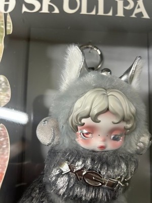 SKULLPANDA × XG Plush Doll Pendant Metallic Silver Japan Exclusive