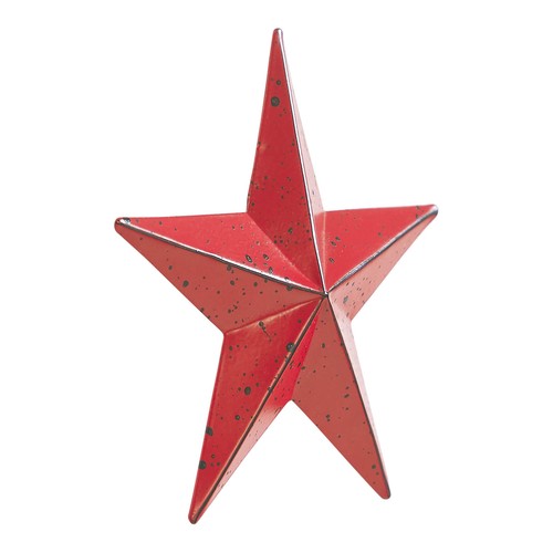 Metal Star Speckled Distressed Barn Red 4x4 - Picture 7 of 7