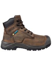 Puma Safety Men's 6" Granite Waterproof Met Guard Work Boot Composite Toe Brown