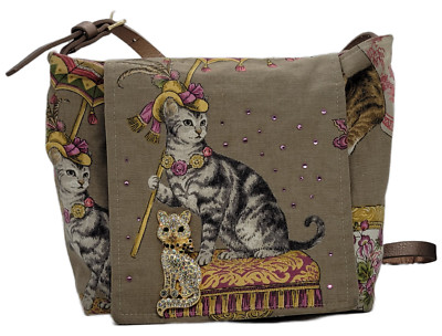 Not Sisters Two Fabulous Felines Cats With Hats Shoulder Bag