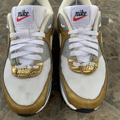 Nike Air Max 90 SE White Metallic Charmed Womens 7 DJ6208-100 | eBay