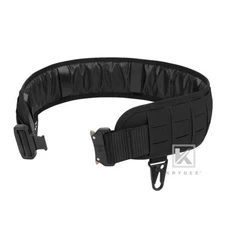 KRYDEX Laser Cut MOLLE Belt 3 in Battle Outer Belt with 1.75 in Inner Belt Black