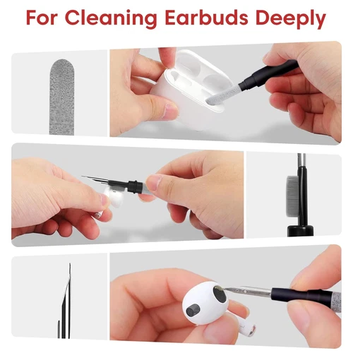 7-in-1 Tastaturreiniger Werkzeugset für Airpods PC Laptop Kamera weiche Bürste Staubwedel - Bild 3 von 7