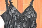 Women Sz M/L Black Retro Flapper Dress  Vintage Hat Gloves Accessory 4 Pieces — photo 8