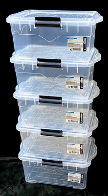 Aufbewahrungsbox mit Deckel 5er Set 5,0 Liter Kunststoffbox Plastikbox Box