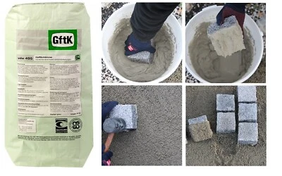 vdw 495 GftK Haftschlämme Klebemörtel zementgrau Pflasterbelag Plattenbelag 25kg
