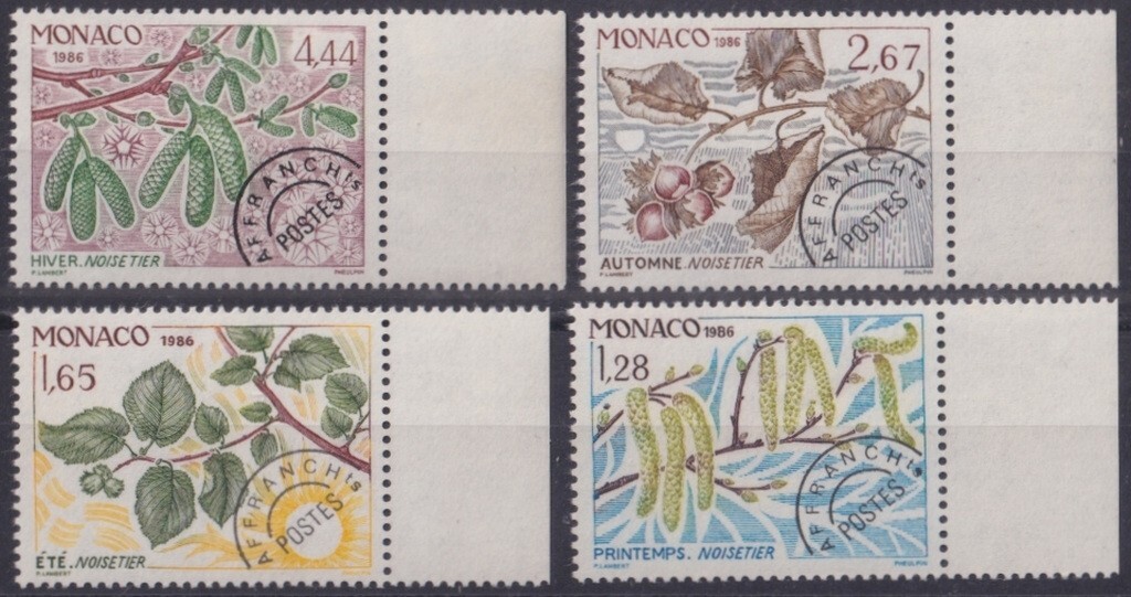 F-EX44681 MONACO MNH 1986 PRECANCELS TREE FRUIT FLOWER FLORES
