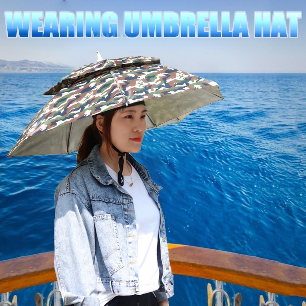 APL Protezione Solare da Pesca Pieghevole Copricapo Ombrello Cappello Protezione UV (Camouf