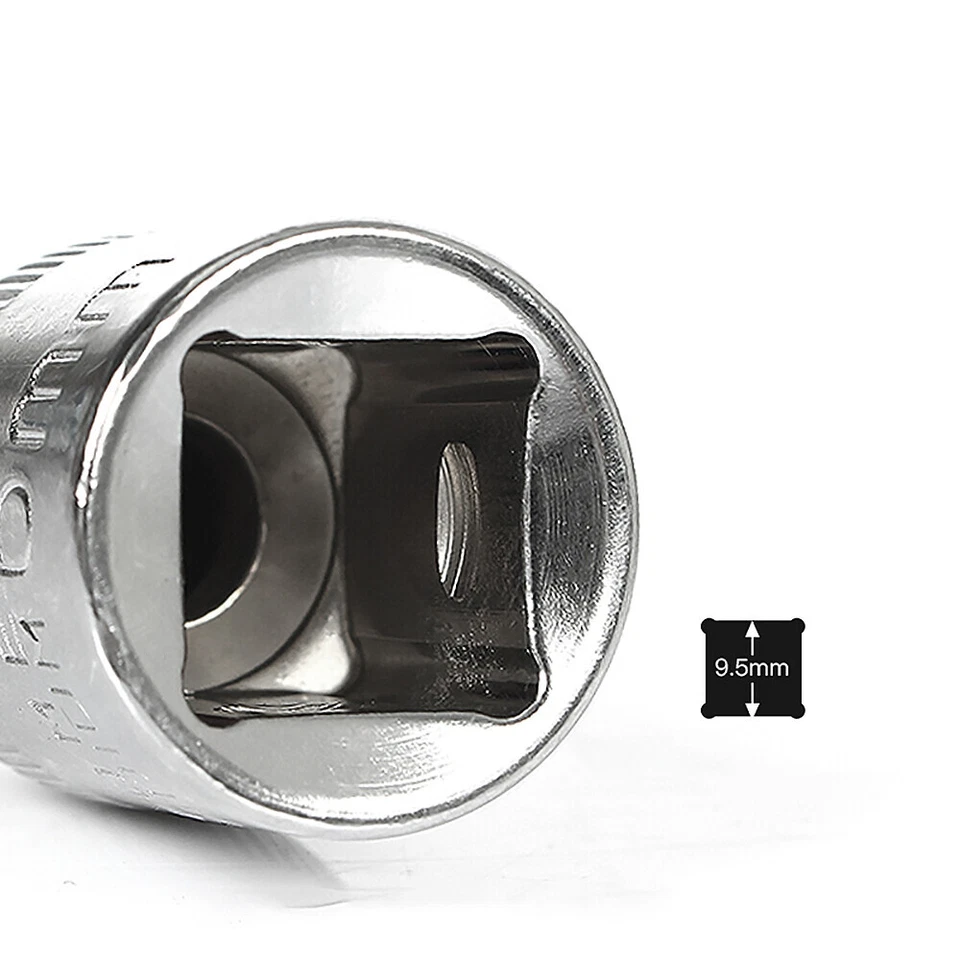 Socket 3/8" Drive Shallow & Deep Metric 6mm-24mm 6 Point Polished Sockets Cr-v - Image 4 of 4