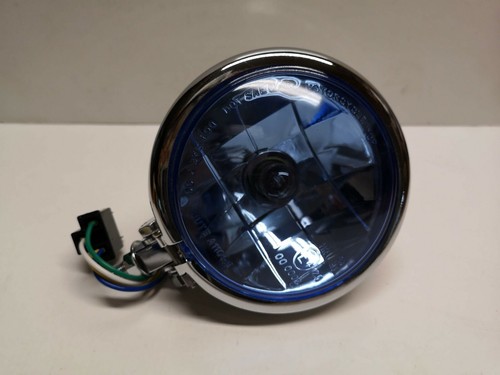 Scheinwerfer bläuliches Glas Chrom ø 11,5 cm Harley Custom (12) - Bild 2 von 4