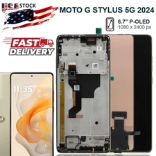 OLED LCD Display Touch Screen Digitizer Frame For Motorola MOTO G Stylus 5G 2024