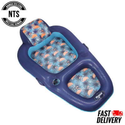 Aqua Luxus Aufblasbarer Pool Float Lounge Sessel mit Kopfstütze & Fußstütze