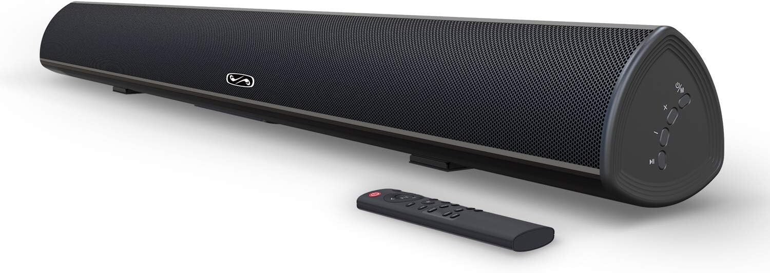 Soundbar, MEGACRA TV Sound Bar with Dual Bass Ports Wired and Wireless Bluetooth-image