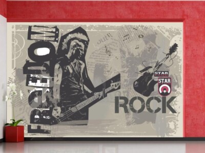3D Rock Music ZHUA14633 Wallpaper Wall Murals Removable Self-adhesive Ann
