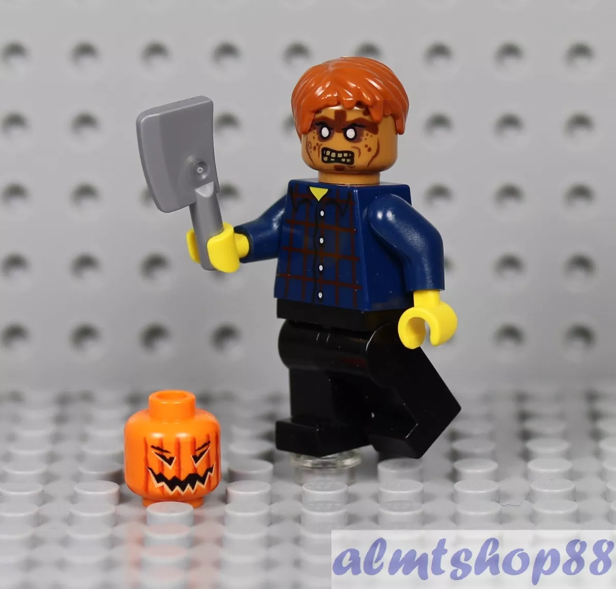  Halloween Building Brick Head Pumpkin Ghost Zombie