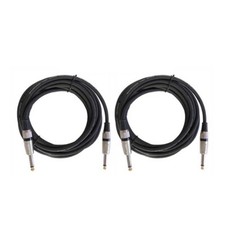 2-Pack 15ft Cable 6.35mm 1/4" to 1/4" Mono Instrument Guitar Male Cord Cables
