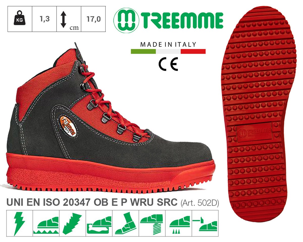 TREEMME Scarpa di sicurezza CE 20347 OB suola gomma antiscivolo