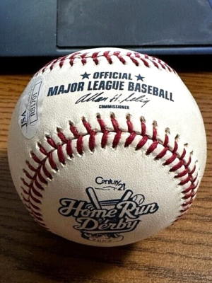 LANCE BERKMAN SIGNED AUTOGRAPHED 2002 HOME RUN DERBY BASEBALL