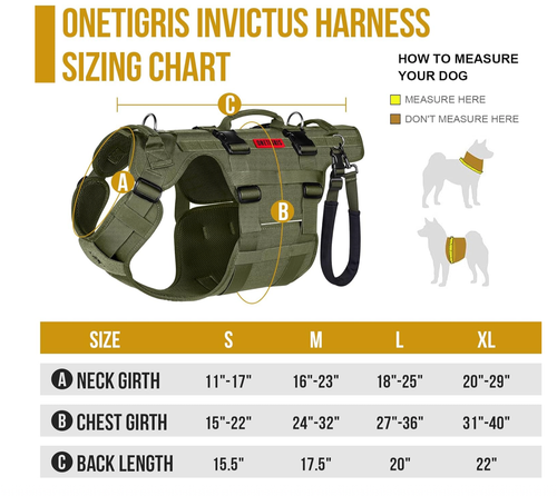 OneTigris Dog Lift Harness – XL Full Body Mobility Support for Large Dogs Green - Picture 2 of 12