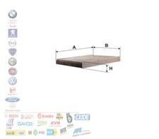 FILTRO ABITACOLO CARBONI ATTIVI AUDI A3 VW GOLF IV POLO PASSAT 1.6 1.8 1.9 2.0