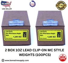 100PCS LEAD CLIP-ON WHEEL BALANCE WEIGHT 1.00OZ MC STYLE (ALUMINUM WHEEL)