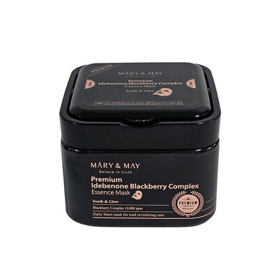 MARY & MAY Premium Idebenone Blackberry Complex Essence Mask 20ea - Kbeauty
