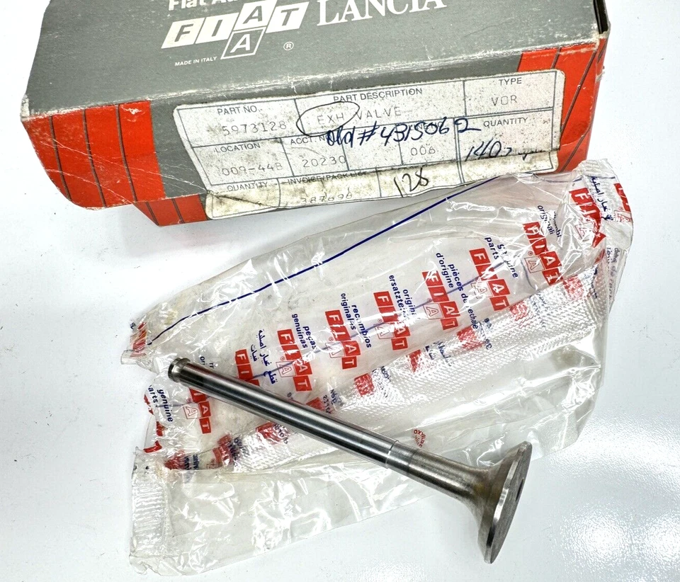 Genuine OEM FIAT 128 X1/9 Exhaust Valve 5973128 / 4315062 - NOS VINTAGE - Image 2 of 4