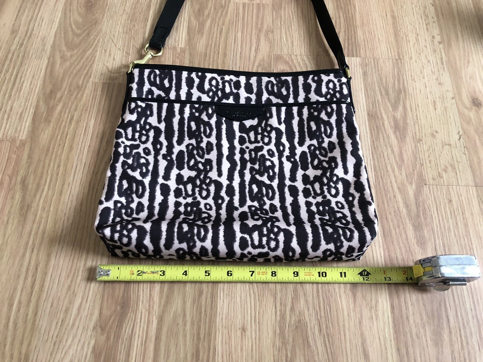 Borsa portadocumenti Coach stampa animalier tela tracolla regolabile messenger F31686