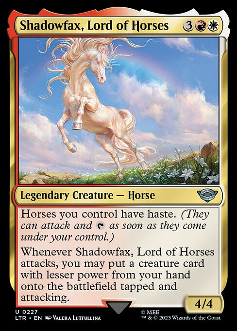 NM Shadowfax, Lord of Horses, MTG, Lord of the Rings, Magic the Gathering, 227