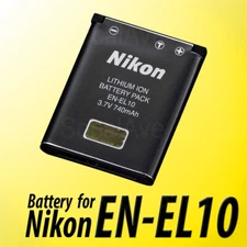 EN-EL10 Li-Ion Battery for Nikon Coolpix S60 S80 S2XX S5XX S3000 S4000 S5100 etc
