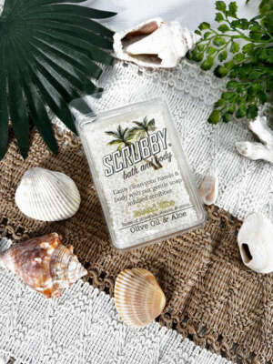 Island Vibe | Olive Oil & Aloe | Scrubby Soap Bath & Body | Remove Paint