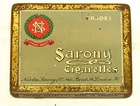 English Nicolas Sarony Cigarette Tin 1920s, Elegant 10 Cig. Size
