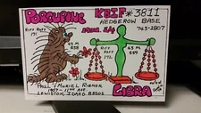 CB radio QSL postcard KBIF-3811 Libra Paul Muriel Riemer 1970s Lewiston Idaho