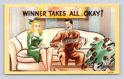 Lot 10 Risqué Adult Humor Art Postcards Old 1940's Sexy Women