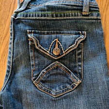 NOBO No Boundaries juniors size 3 denim jean shorts stitched pockets 11" inseam