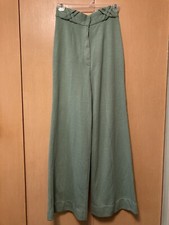 Vintage Women  s Light Green Wide Leg Pants