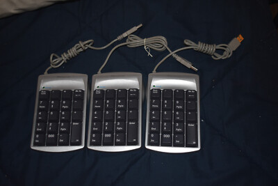 Lot of 3 Targus PAUK10C Model 20 USB Wired Numeric Keypad w/Num Lock