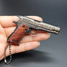Limited Edition 1911 Keychain, Metal Gun Keychain Pistol Keychain for Men Son