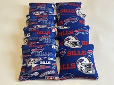 BUFFALO BILLS CORNHOLE BEAN BAGS SET OF 8 BAG TOSS GAME REGULATION CORN HOLE