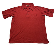 polo Shirt VTG 70s 80s Arrow Red Tournament Shirt Sz XL Round Pocket Grunge