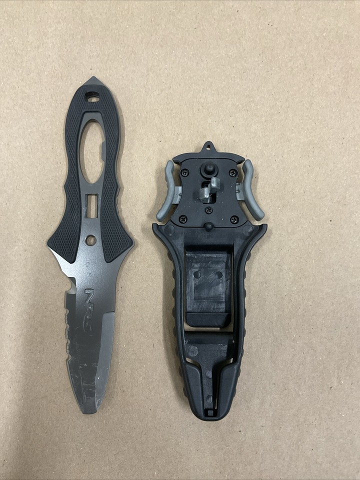 NRS Pilot Knife, Blunt Tipped Knife For Rafting, with Quickrelease Belt Holder eBay
