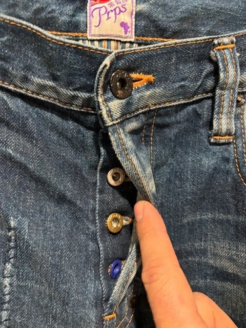 M'S $689 PRPS JAPAN P81P08P DEMON 7 YEAR VINTAGE DIRTY RE-WORKED WASH 36 W38X35L - Image 4 of 4