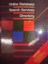 Online Database Search Services Directory 2nd e 1987 Hardcover Gale Research NEW