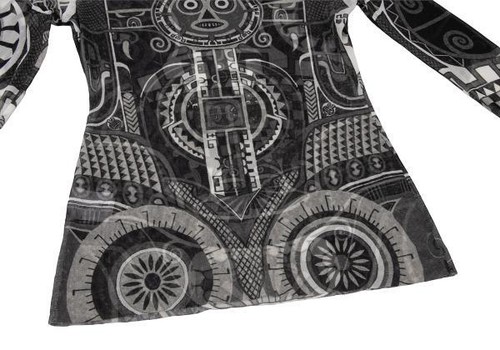 Unbranded Ethnic Printed Turtle Neck Mesh T Shirt Size XS-S(K-140392) - Picture 8 of 12