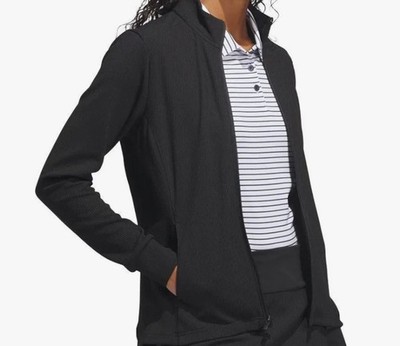 NWT Adidas Women's Black Textured W TXTR JKT Full Zip Performance Jacket Medium
