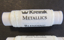 Kreinik Metallic 100HL WHITE Hi-Lustre Blending Filament 100M spool Thread