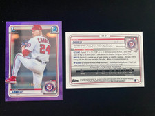 2020 Bowman Chrome Draft CADE CAVALLI 1st Rookie PURPLE REFRACTOR #/250 RC QTY