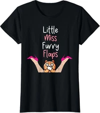 Inappropriate Little Ms Furry Cat Adult Humor Meme Women T-Shirt