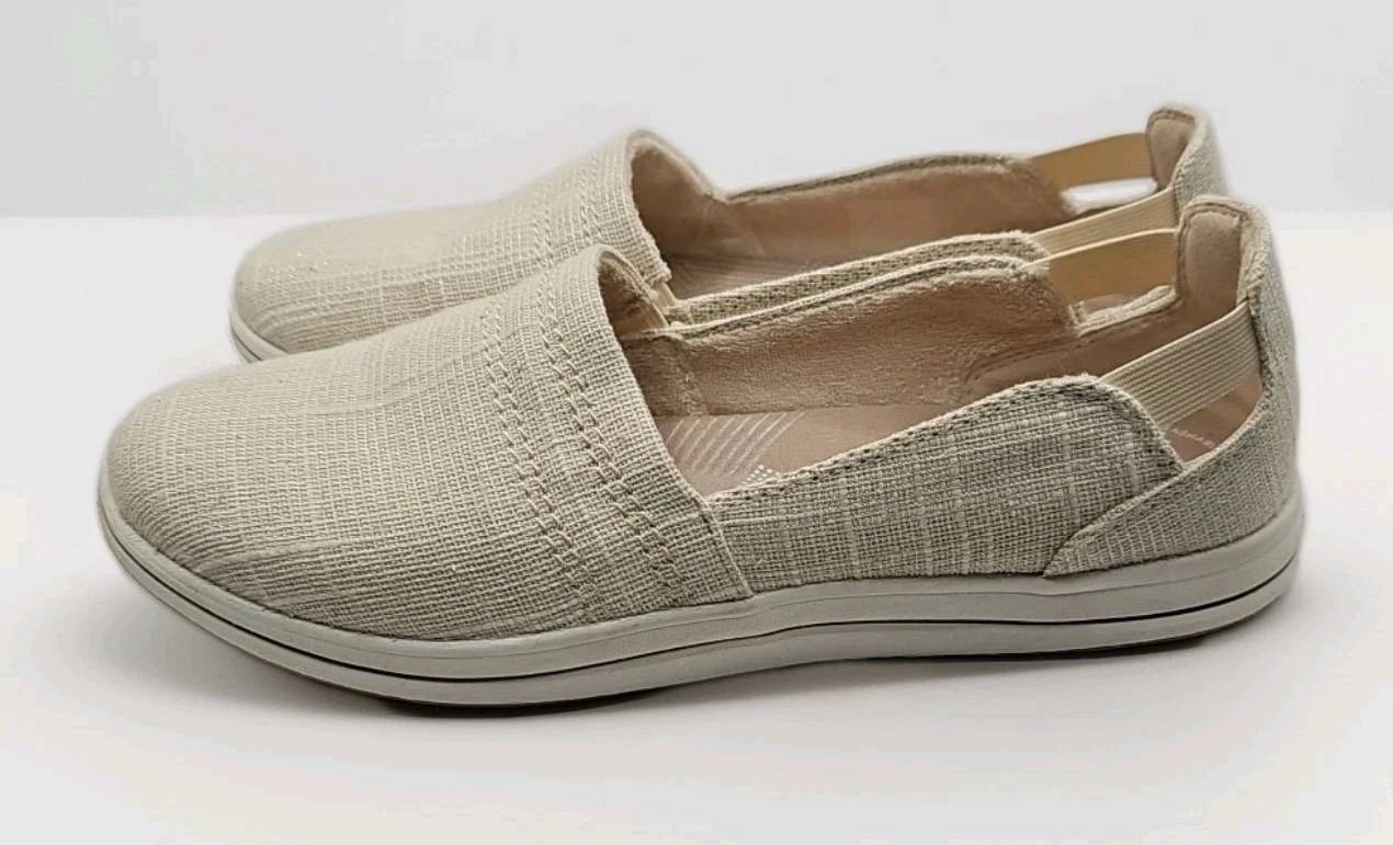 Ballerine Clarks Cloudsteppers Breeze Step donna 7 5 tela avorio 208