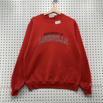 #ad #ad University of Louisville Crewneck Sweatshirt Men Medium Red Embroidered Champion $34.56